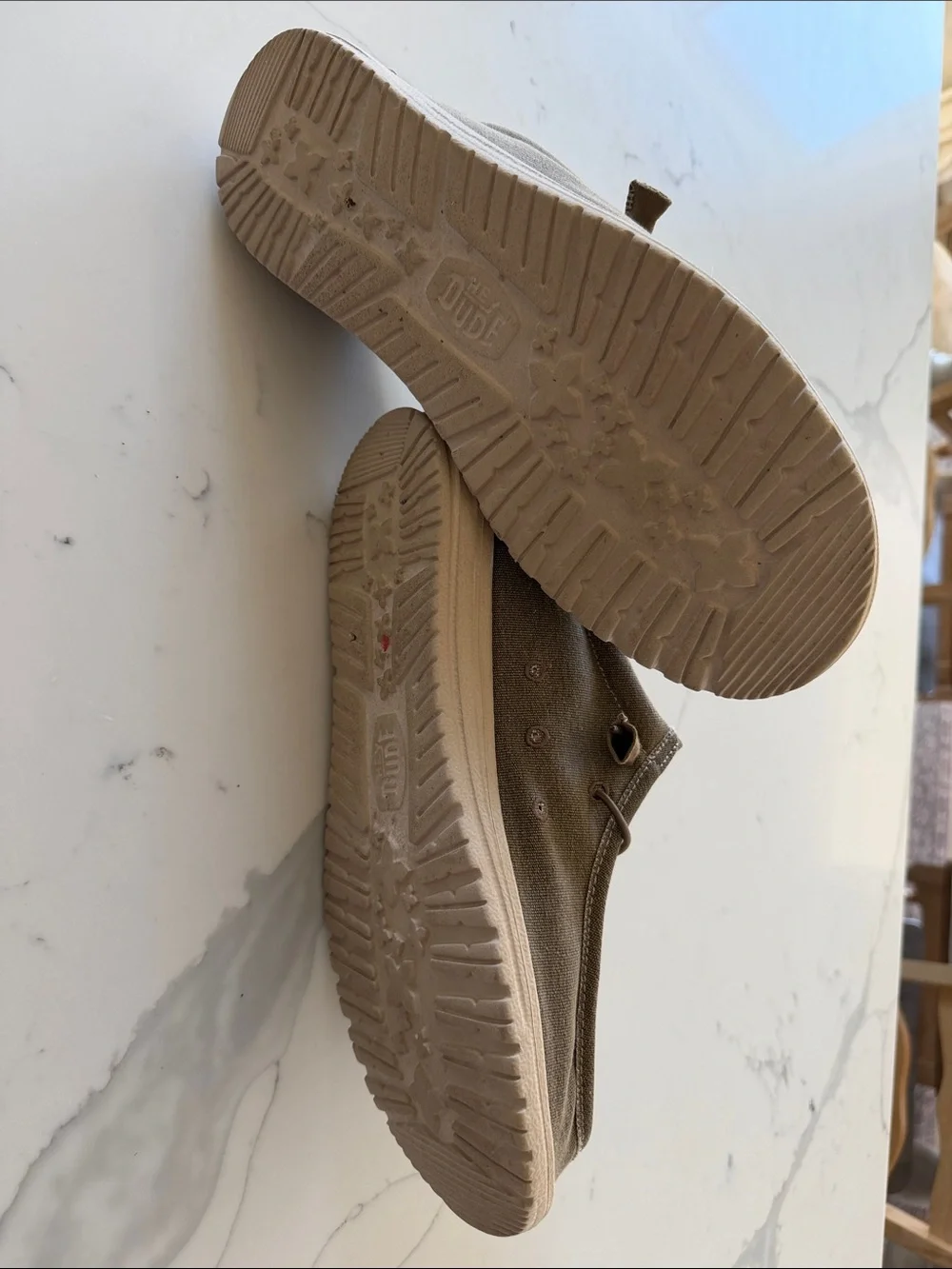 Hey Dude Brown Canvas Slip-On Loafers